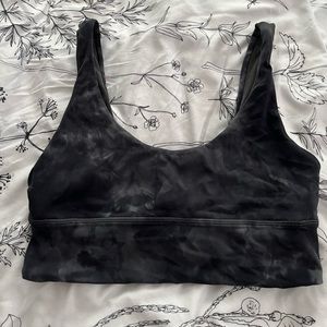 LuLuLemon Black/Grey Tie Dye Sports Bra